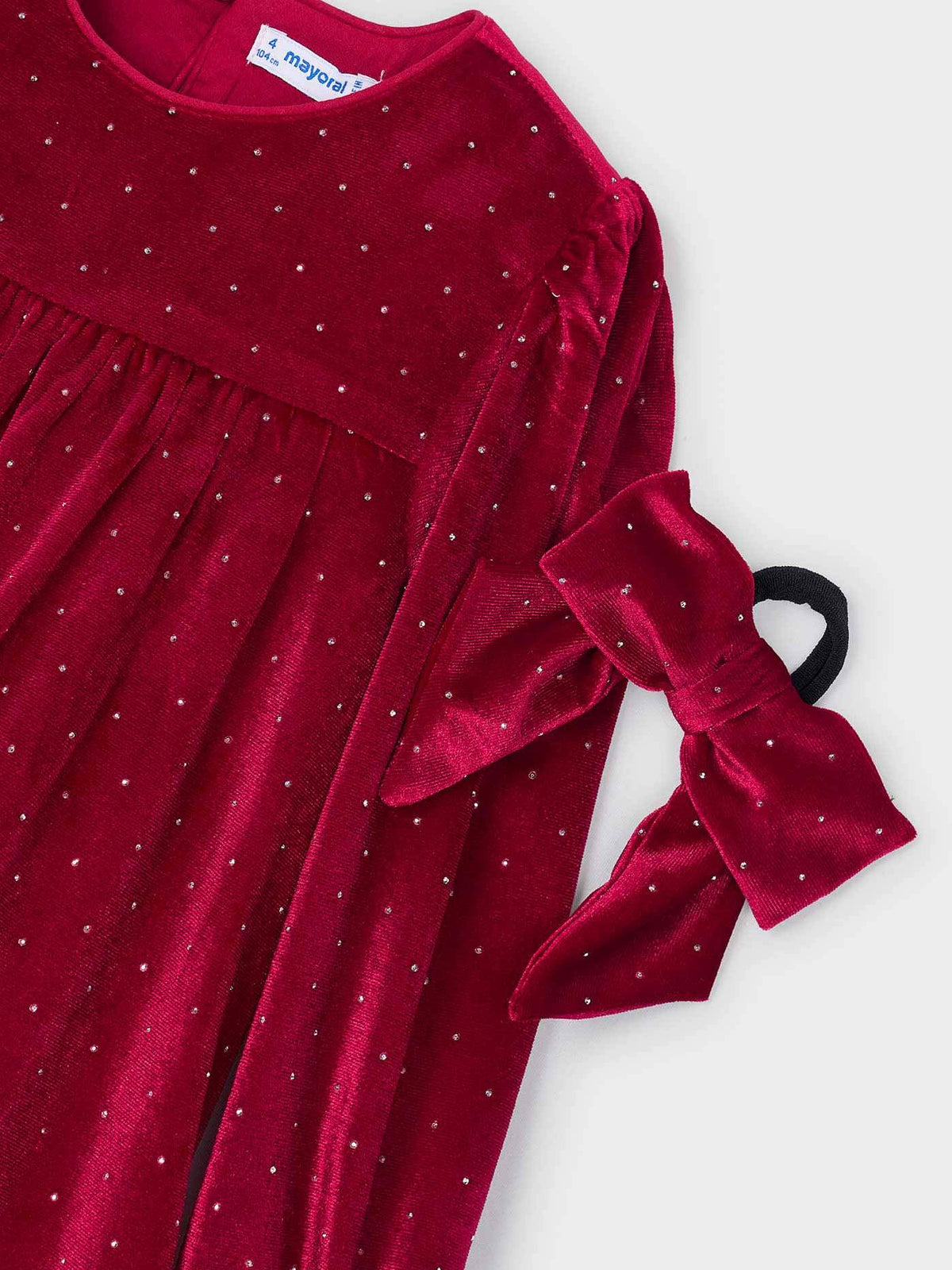 Vestido veludo Vermelho (Vermelho)  para Menina - Mayoral