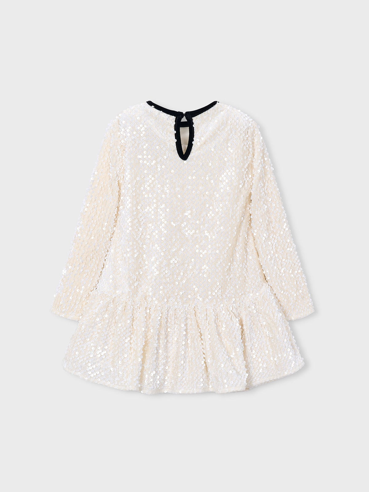 Vestido veludo lantejoulas Soja (Creme / Pérola)  para Menina - Mayoral