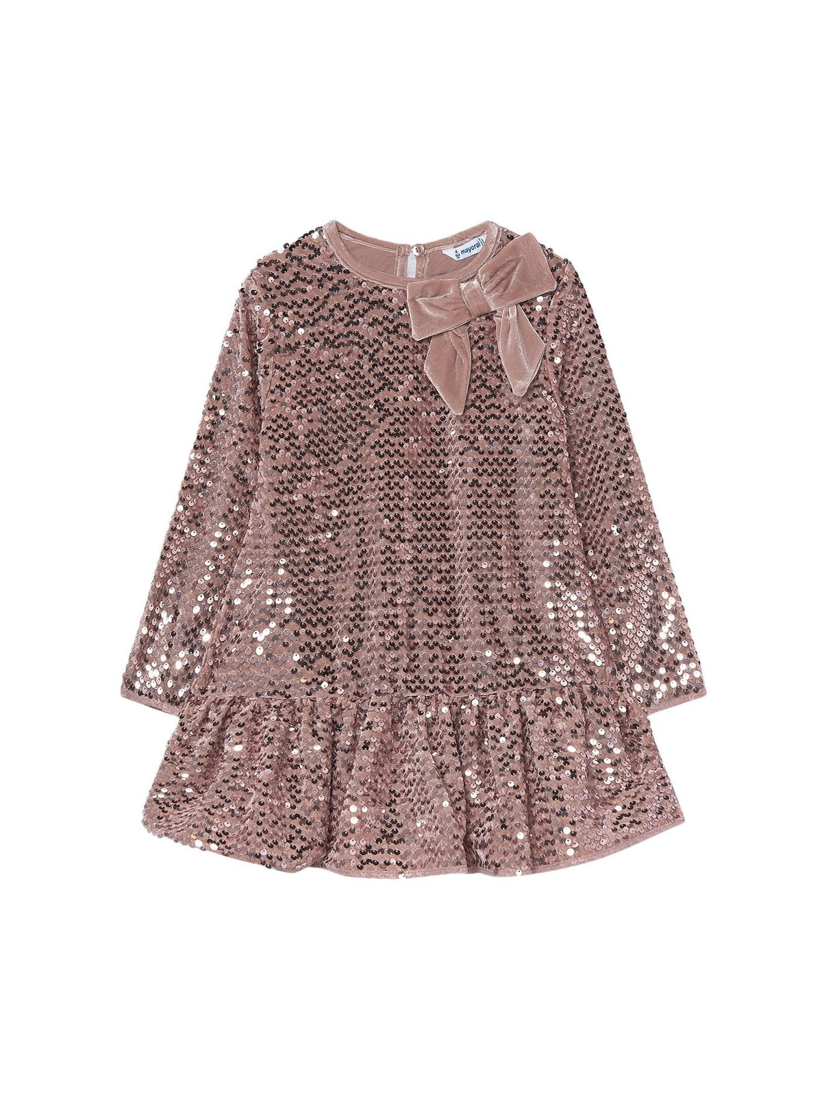 Vestido veludo lantejoulas Quartzo (Rosa)  para Menina - Mayoral