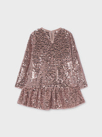 Vestido veludo lantejoulas Quartzo (Rosa)  para Menina - Mayoral