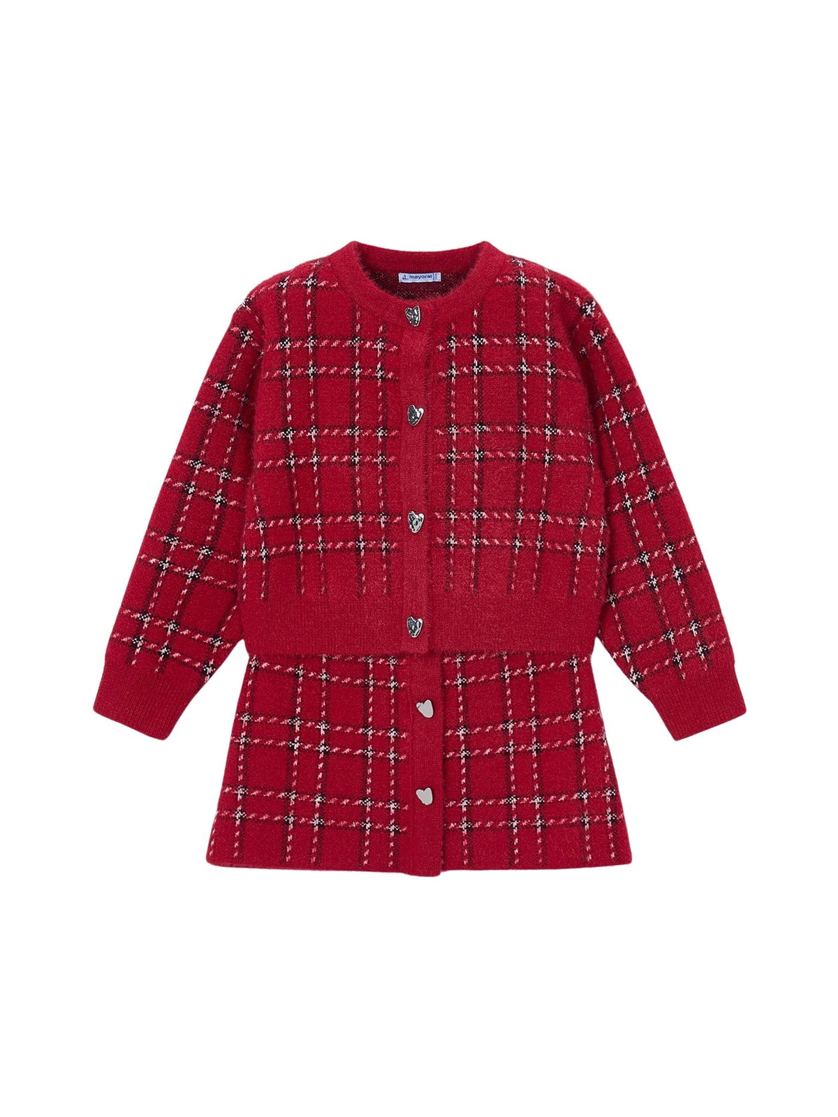 Conj. saia tricô pelo Vermelho (Vermelho)  para Menina - Mayoral