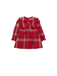 Vestido xadrez Vermelho (Vermelho)  para Bebé Menina - Abel & Lula