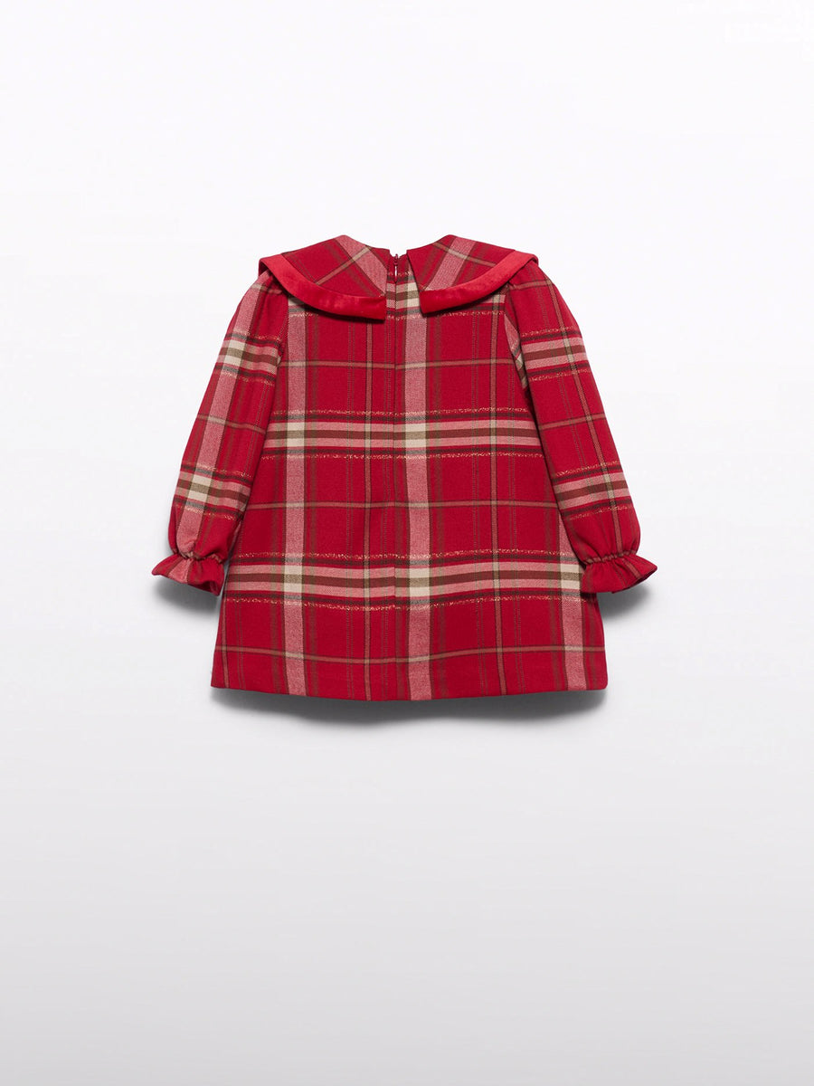 Vestido xadrez Vermelho (Vermelho)  para Bebé Menina - Abel & Lula