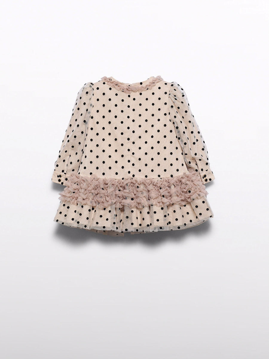 Vestido tule Bege (Bege)  para Bebé Menina - Abel & Lula