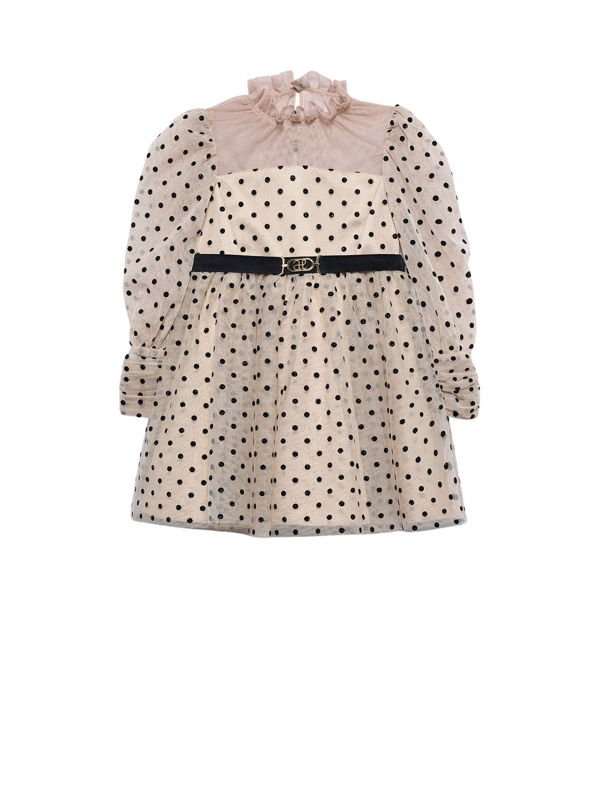 Vestido tule Bege (Bege)  para Menina - Abel & Lula