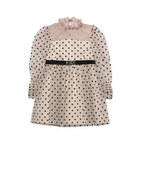 Vestido tule Bege (Bege)  para Menina - Abel & Lula