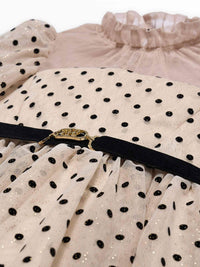 Vestido tule Bege (Bege)  para Menina - Abel & Lula