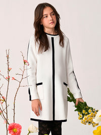 Vestido tricot Merengue (Branco)  para Menina - Abel & Lula