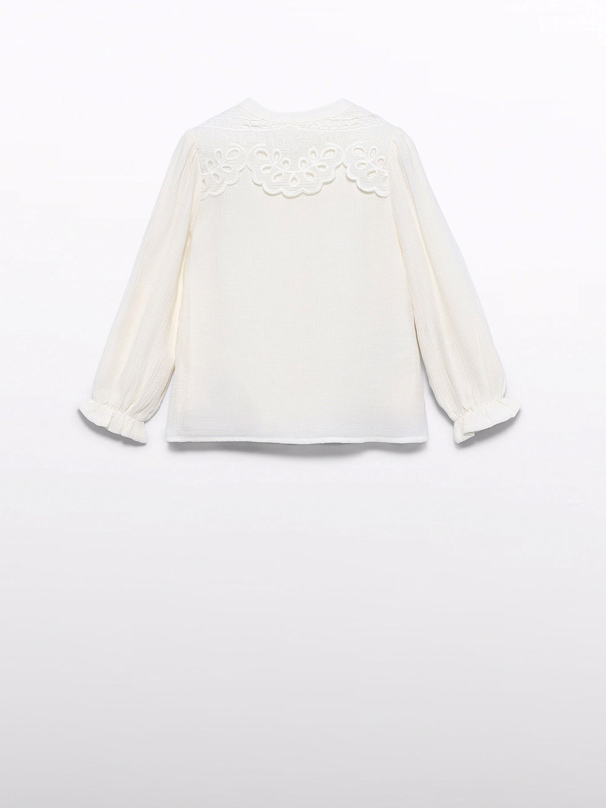 Blusa com renda Creme (Creme / Pérola)  para Menina - Abel & Lula