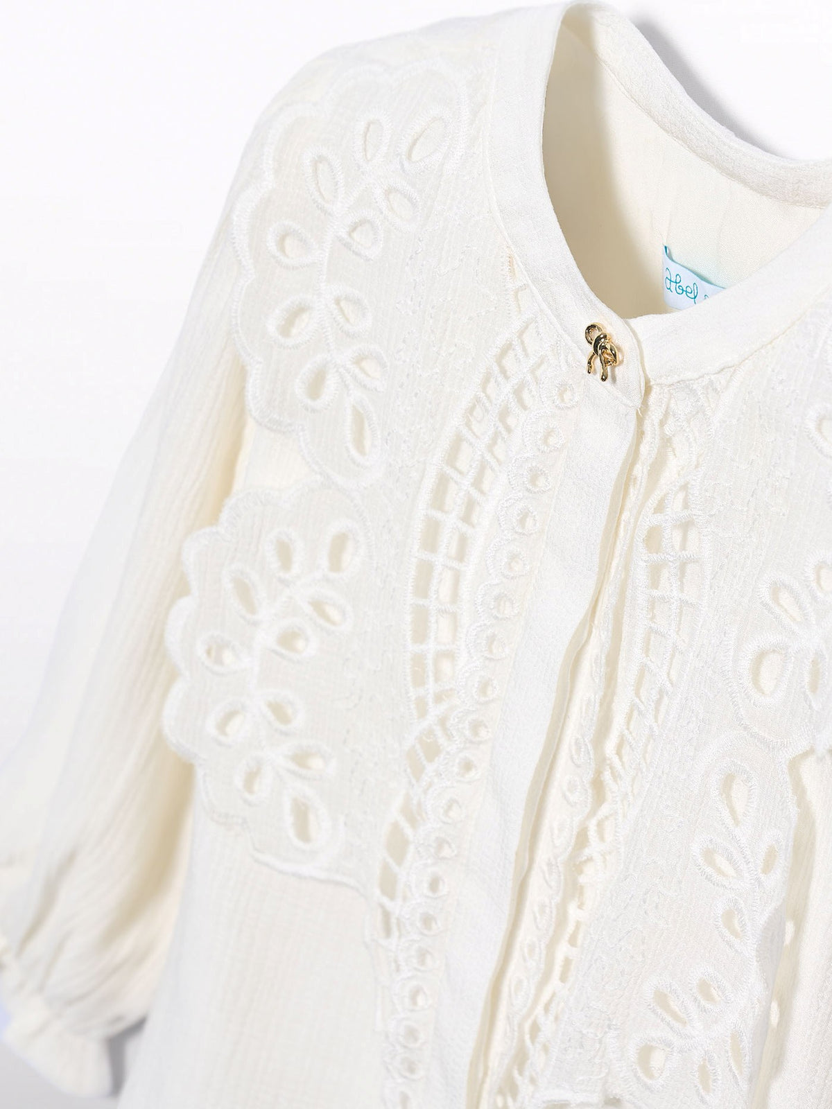 Blusa com renda Creme (Creme / Pérola)  para Menina - Abel & Lula