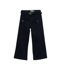 Calça ganga c/ remendos Preto (Preto)  para Menina - Abel & Lula