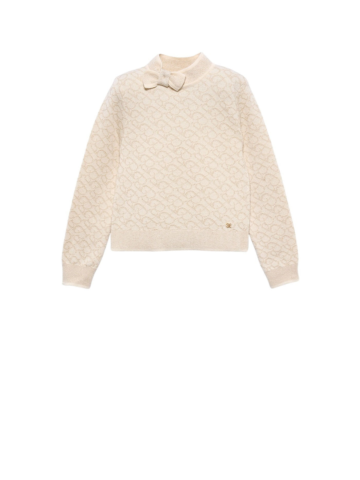 Camisola gola alta tricô icon Bege (Bege)  para Menina - Abel & Lula