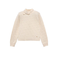Camisola gola alta tricô icon Bege (Bege)  para Menina - Abel & Lula