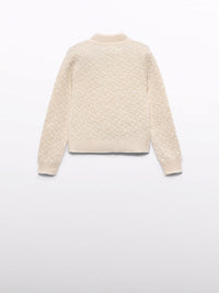 Camisola gola alta tricô icon Bege (Bege)  para Menina - Abel & Lula
