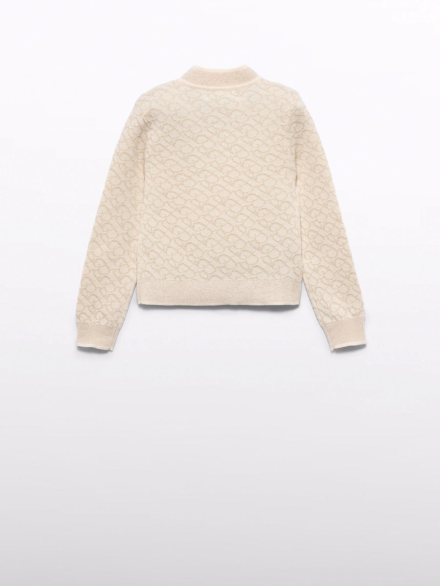 Camisola gola alta tricô icon Bege (Bege)  para Menina - Abel & Lula