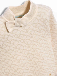 Camisola gola alta tricô icon Bege (Bege)  para Menina - Abel & Lula