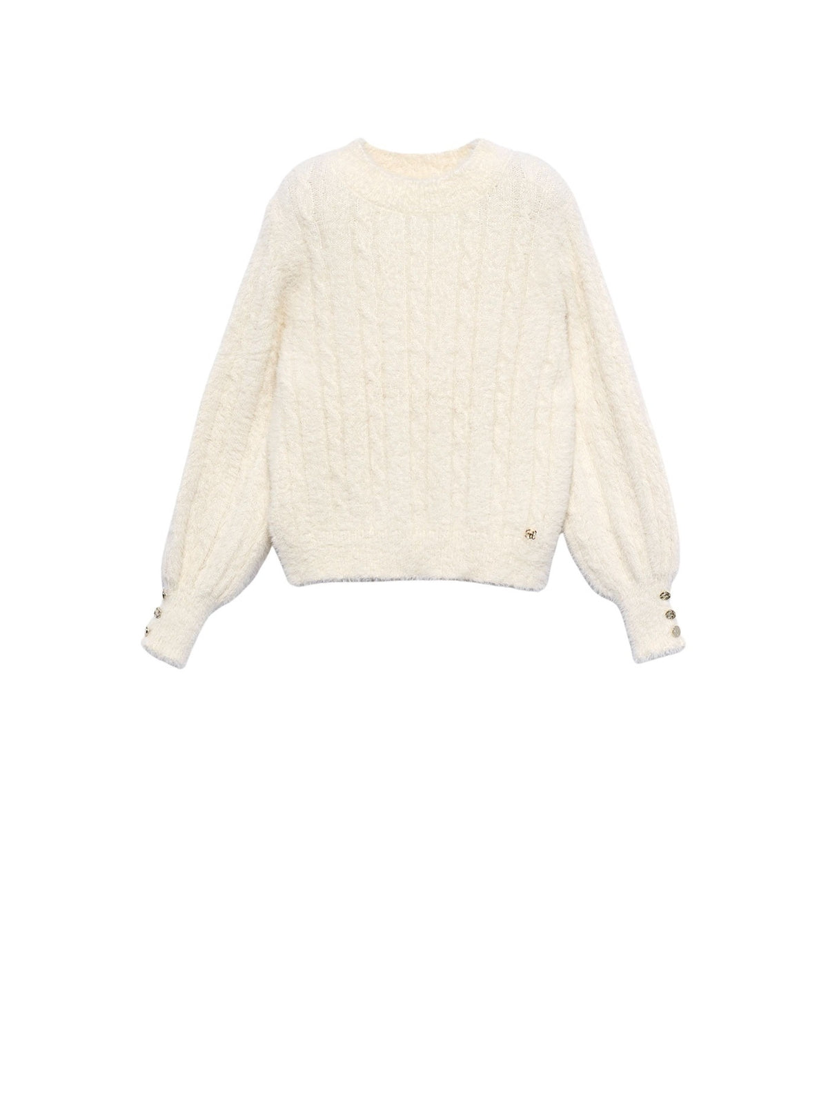 Jersey tricot Bege (Bege)  para Menina - Abel & Lula