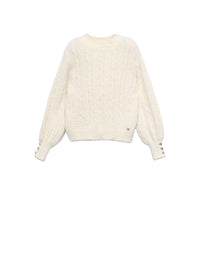 Jersey tricot Bege (Bege)  para Menina - Abel & Lula