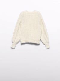 Jersey tricot Bege (Bege)  para Menina - Abel & Lula