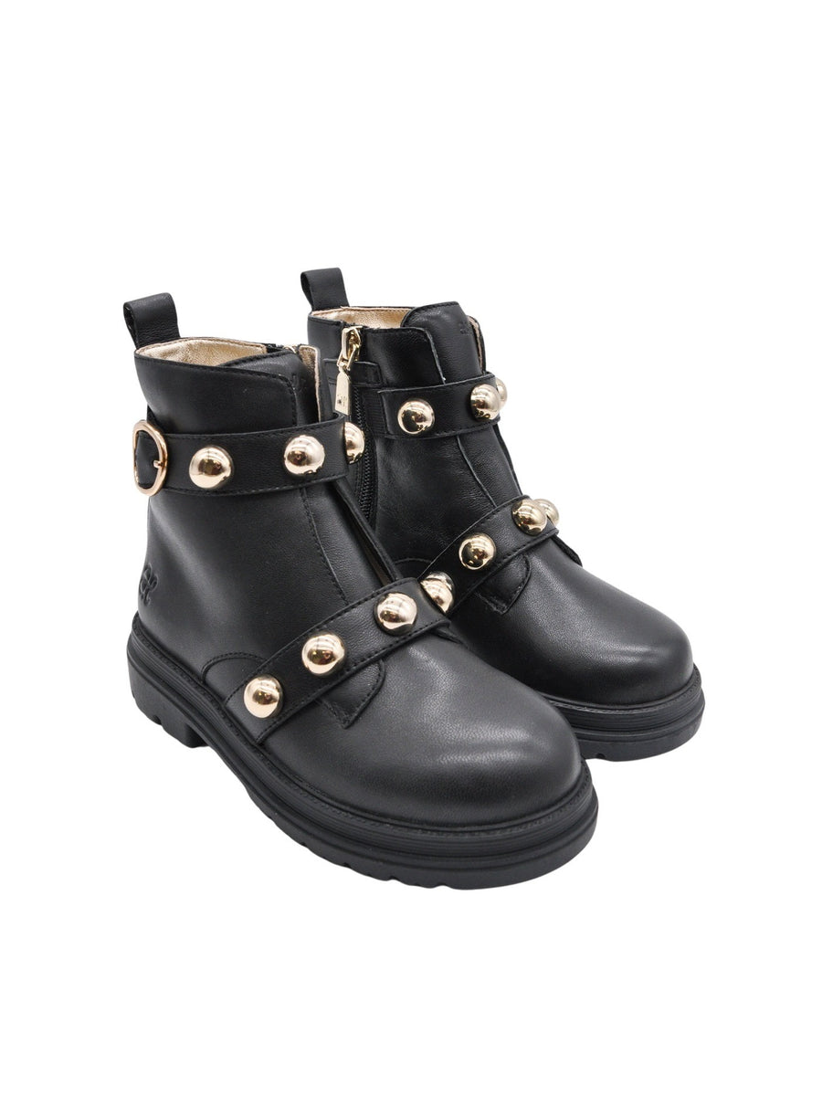 Botim Preto (Preto)  para Menina - Abel & Lula