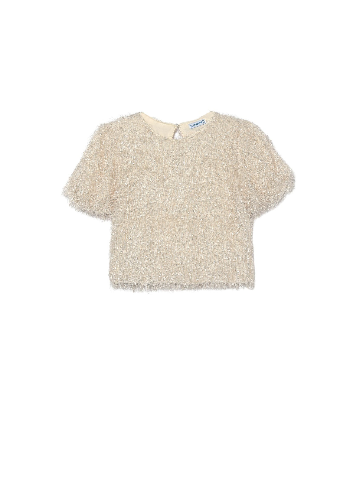 Camisola m/curta flocos Aveia (Bege)  para Menina - Mayoral