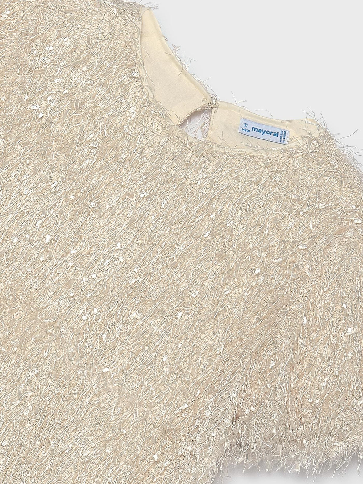 Camisola m/curta flocos Aveia (Bege)  para Menina - Mayoral