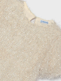 Camisola m/curta flocos Aveia (Bege)  para Menina - Mayoral