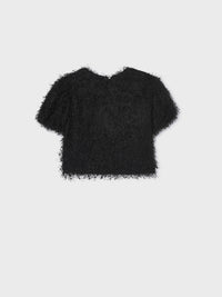 Camisola m/curta flocos Preto (Preto)  para Menina - Mayoral