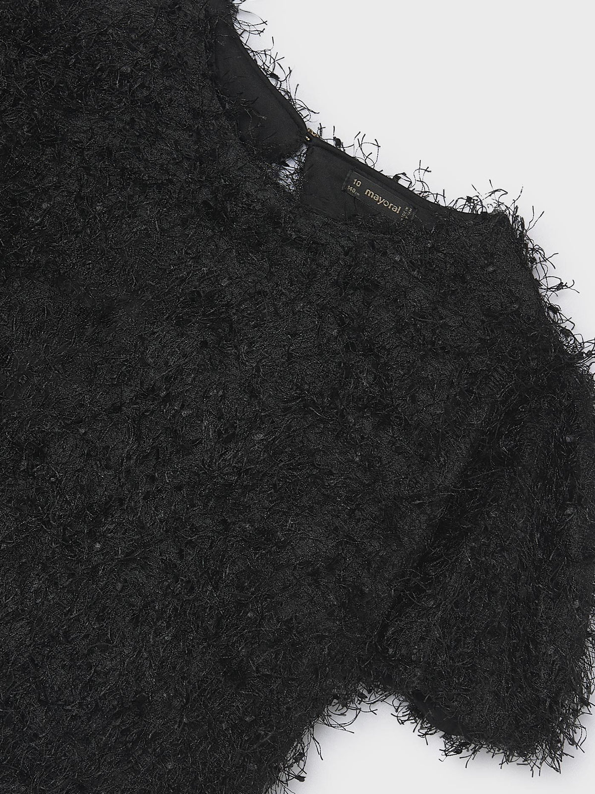 Camisola m/curta flocos Preto (Preto)  para Menina - Mayoral