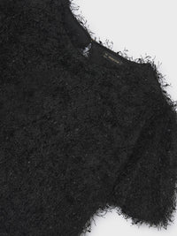 Camisola m/curta flocos Preto (Preto)  para Menina - Mayoral