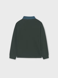 Polo m/comp. contrastes Verde (Verde)  para Menino - Mayoral