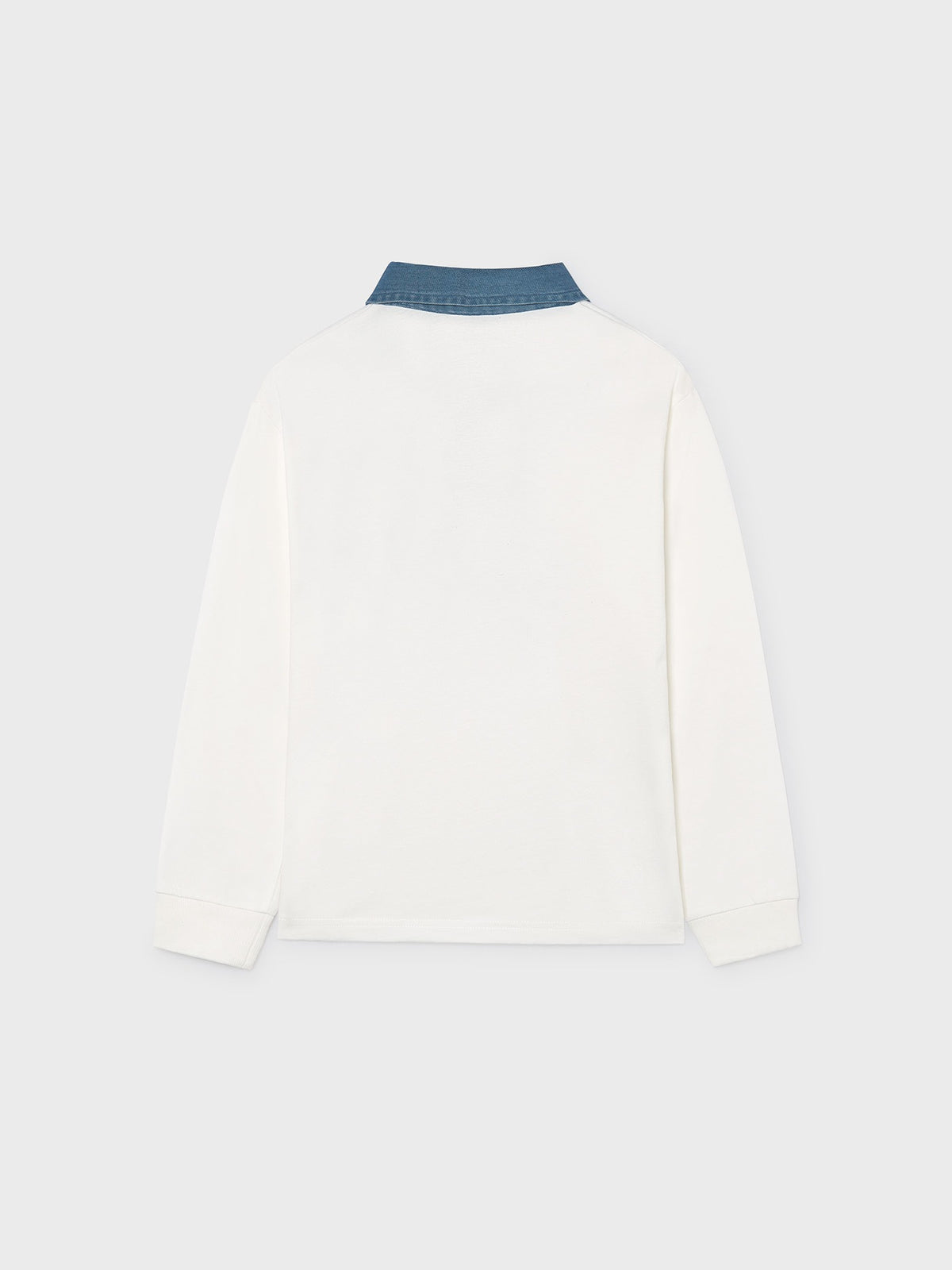 Polo m/comp. contrastes Nata (Creme / Pérola)  para Menino - Mayoral