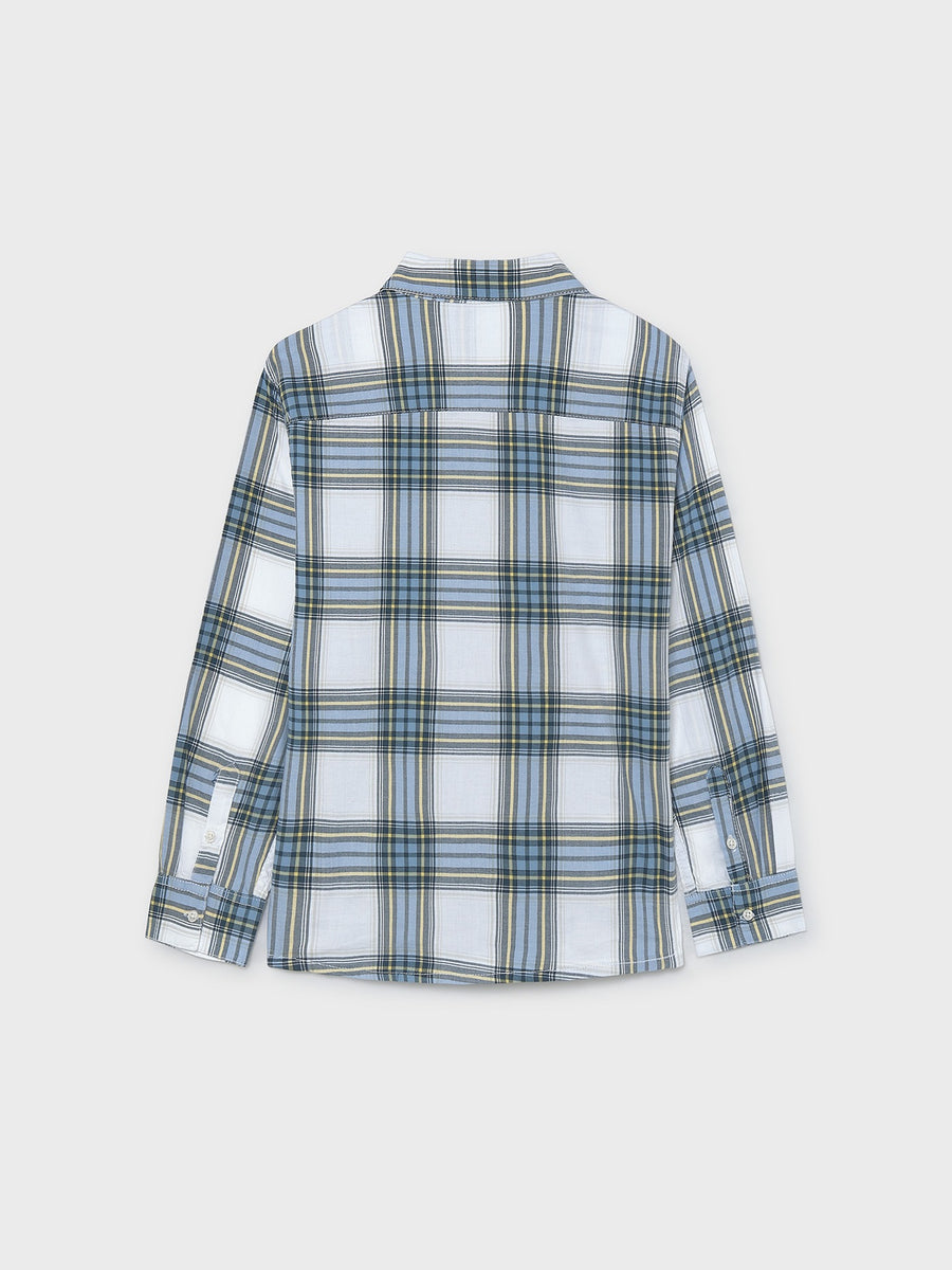 Camisa m/comp.xadrez Sky (Azul Céu)  para Menino - Mayoral