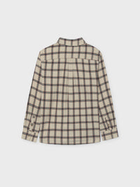 Camisa m/comp.xadrez flanela Sésamo (Khaki)  para Menino - Mayoral