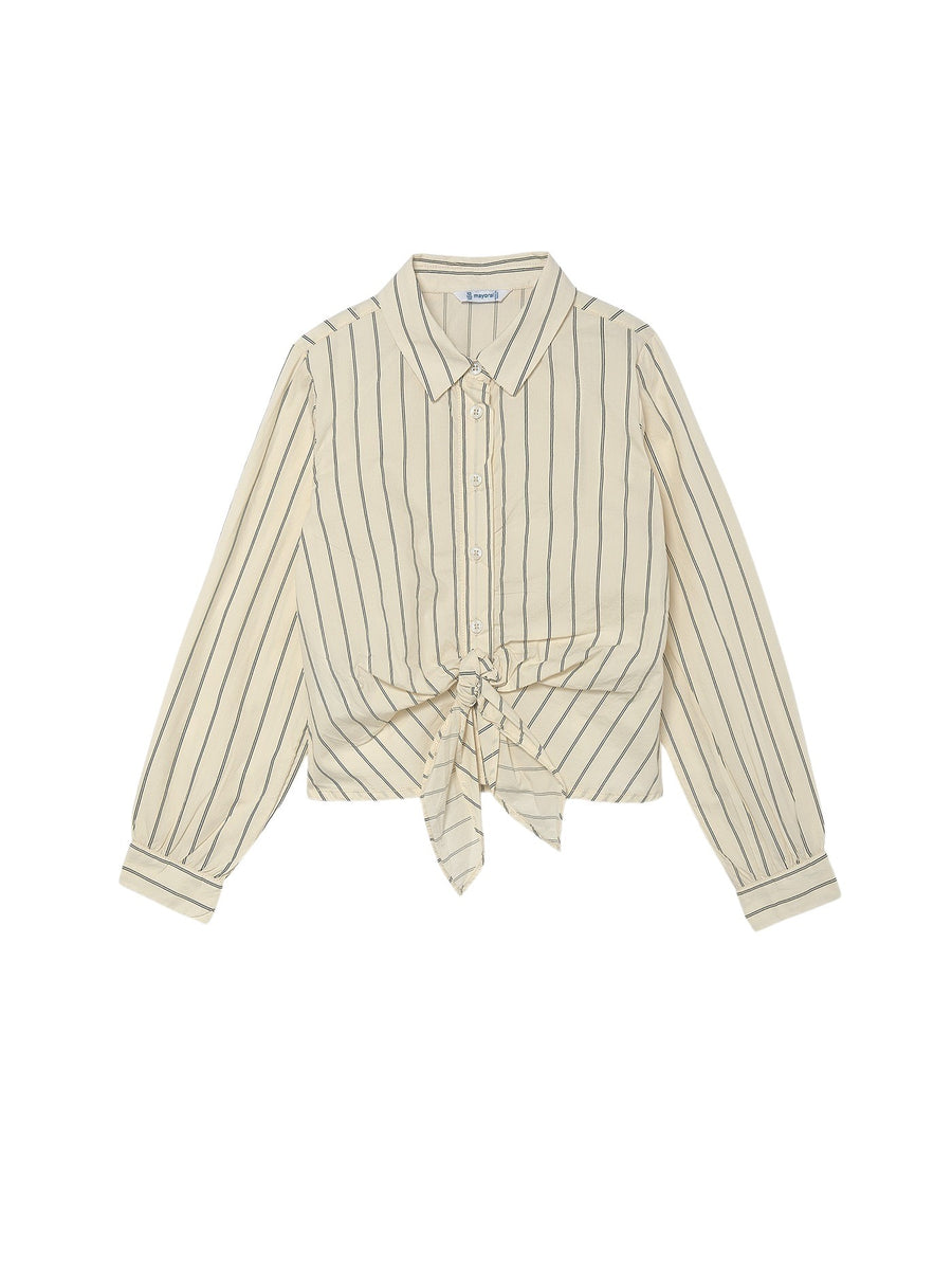 Blusa popelin nó Macchiato (Castanho Escuro)  para Menina - Mayoral