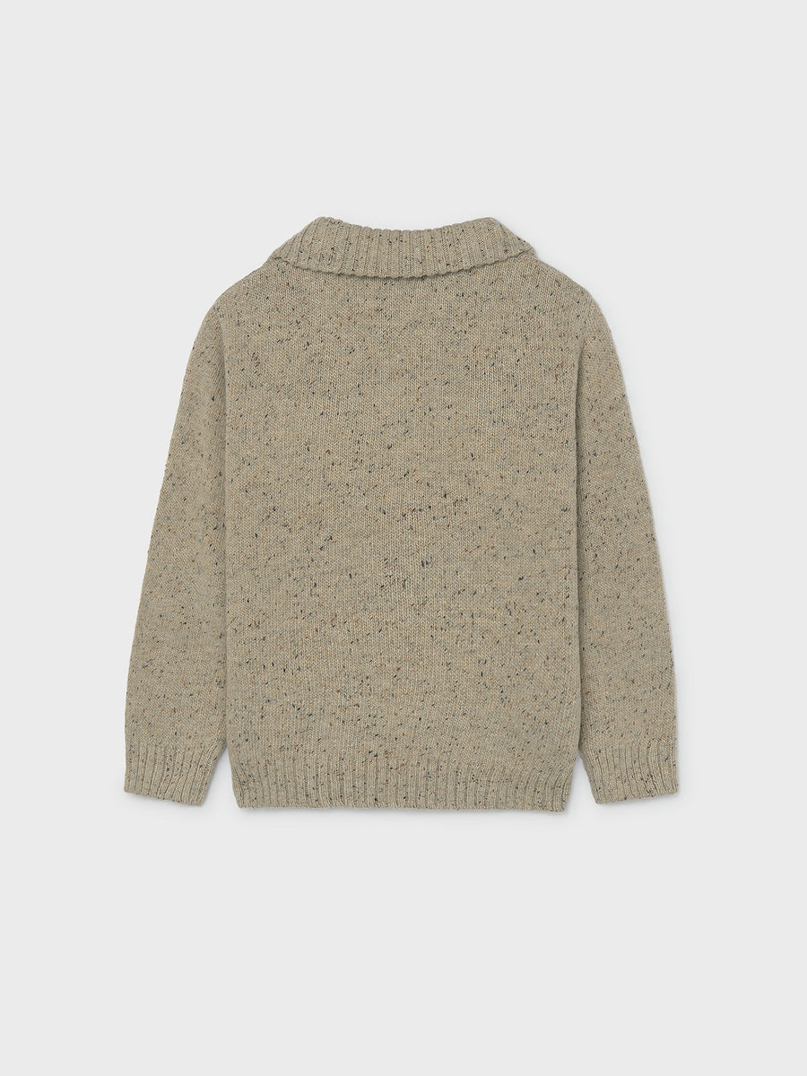 Jersey fecho Topo tweed (Bege)  para Menino - Mayoral
