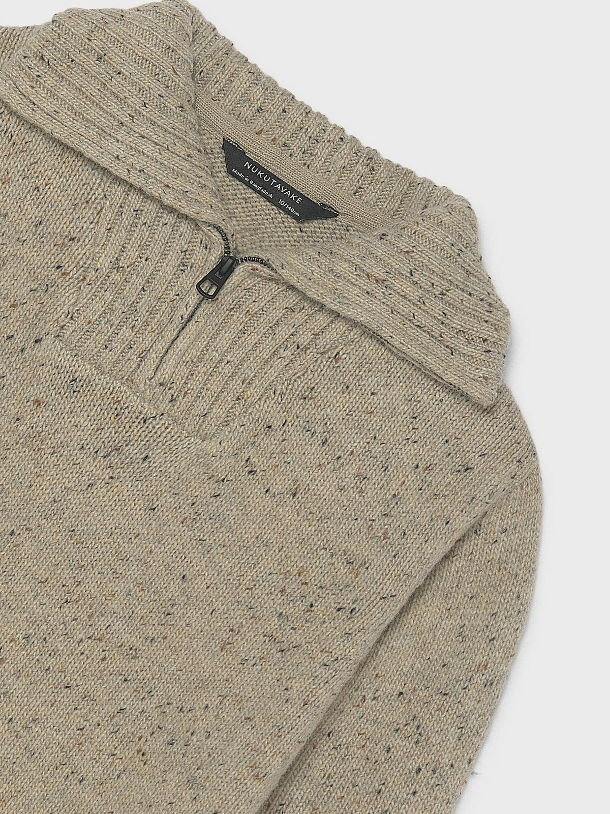 Jersey fecho Topo tweed (Bege)  para Menino - Mayoral