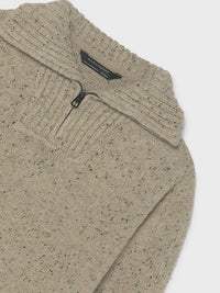 Jersey fecho Topo tweed (Bege)  para Menino - Mayoral