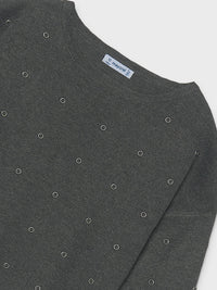 Jersey tachas termofixadas Chumbo vig (Cinza Escuro)  para Menina - Mayoral