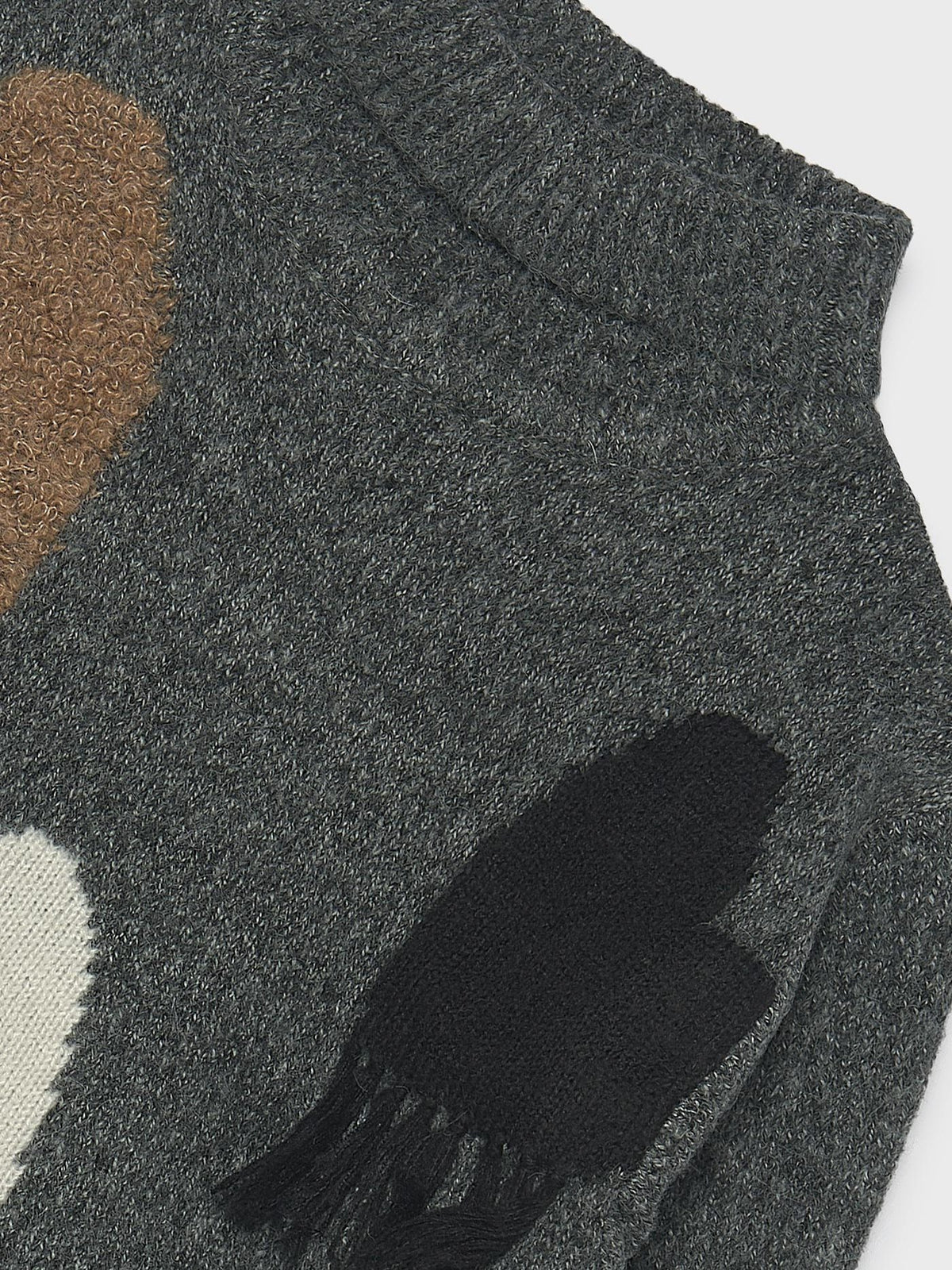 Jersey intarsia corações Chumbo mou (Cinza Escuro)  para Menina - Mayoral
