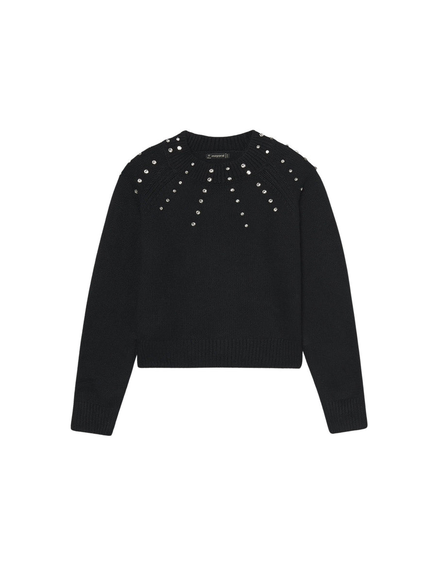 Jersey aplicações strass Preto (Preto)  para Menina - Mayoral