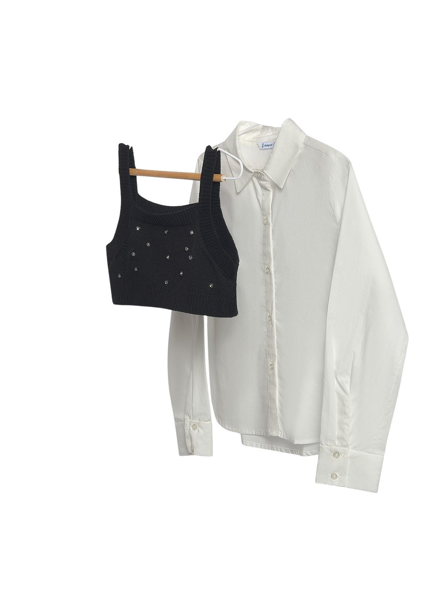 Twin set Preto (Preto)  para Menina - Mayoral
