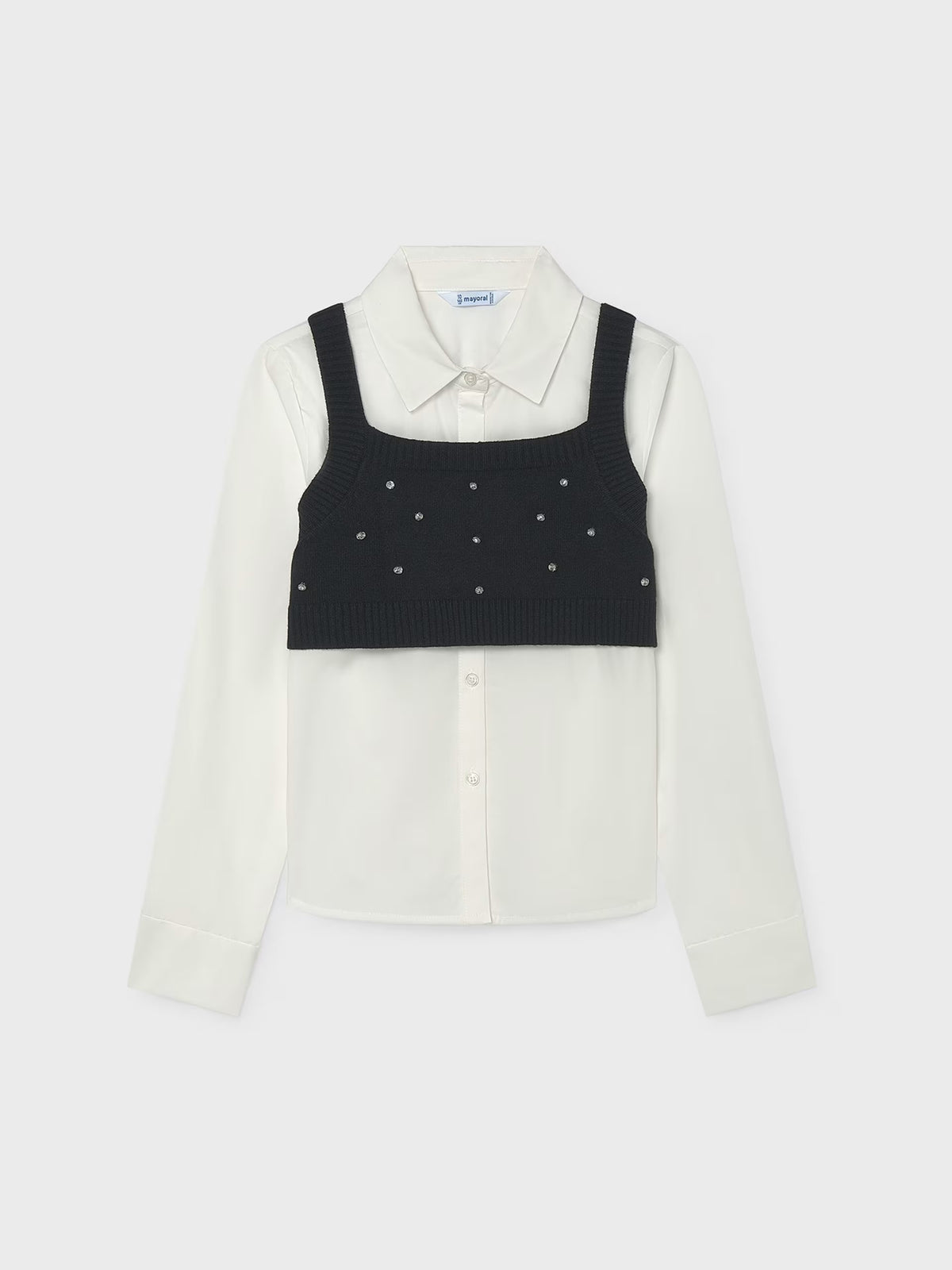 Twin set Preto (Preto)  para Menina - Mayoral