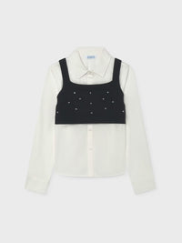 Twin set Preto (Preto)  para Menina - Mayoral