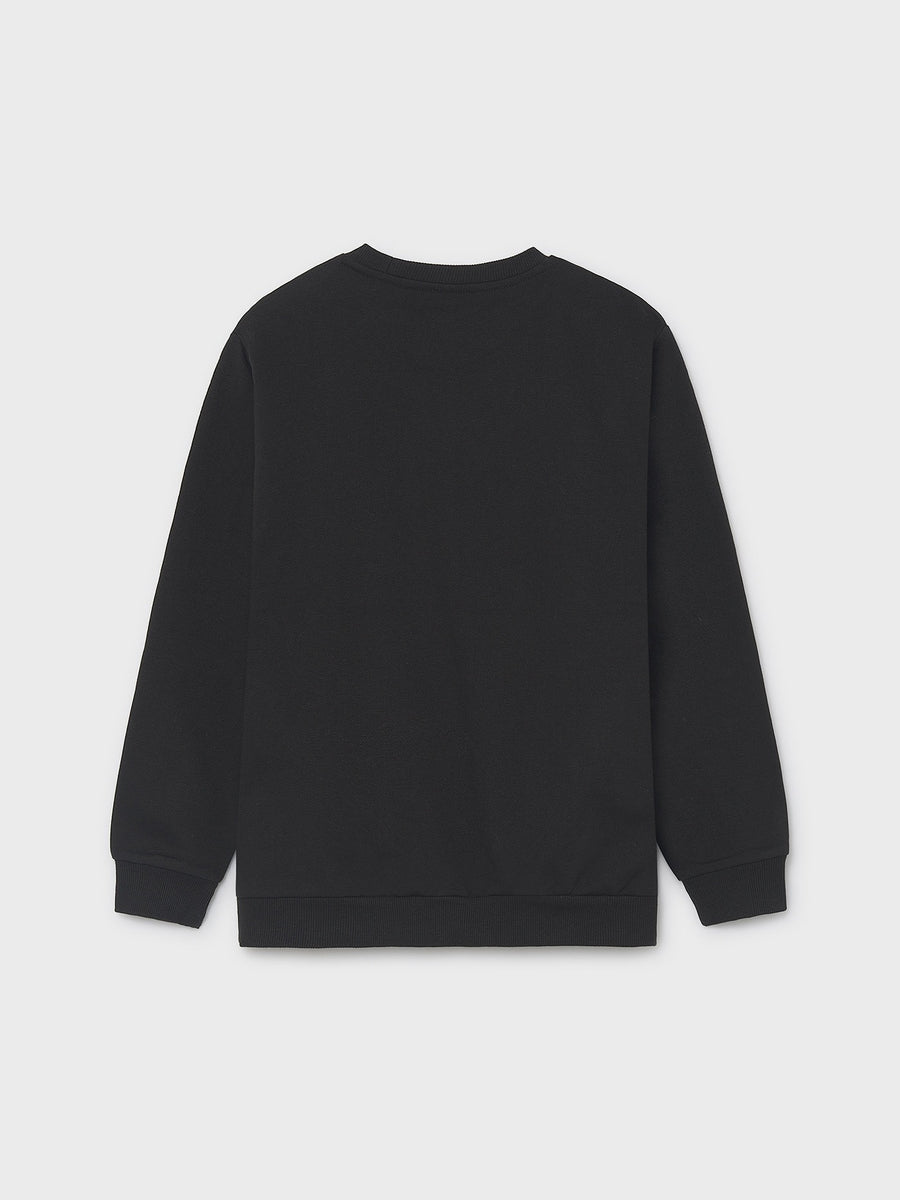 Sweat embossed s/carapuço Preto (Preto)  para Menino - Mayoral