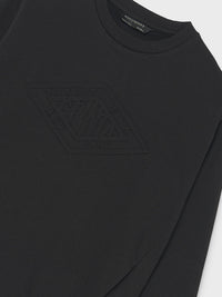 Sweat embossed s/carapuço Preto (Preto)  para Menino - Mayoral