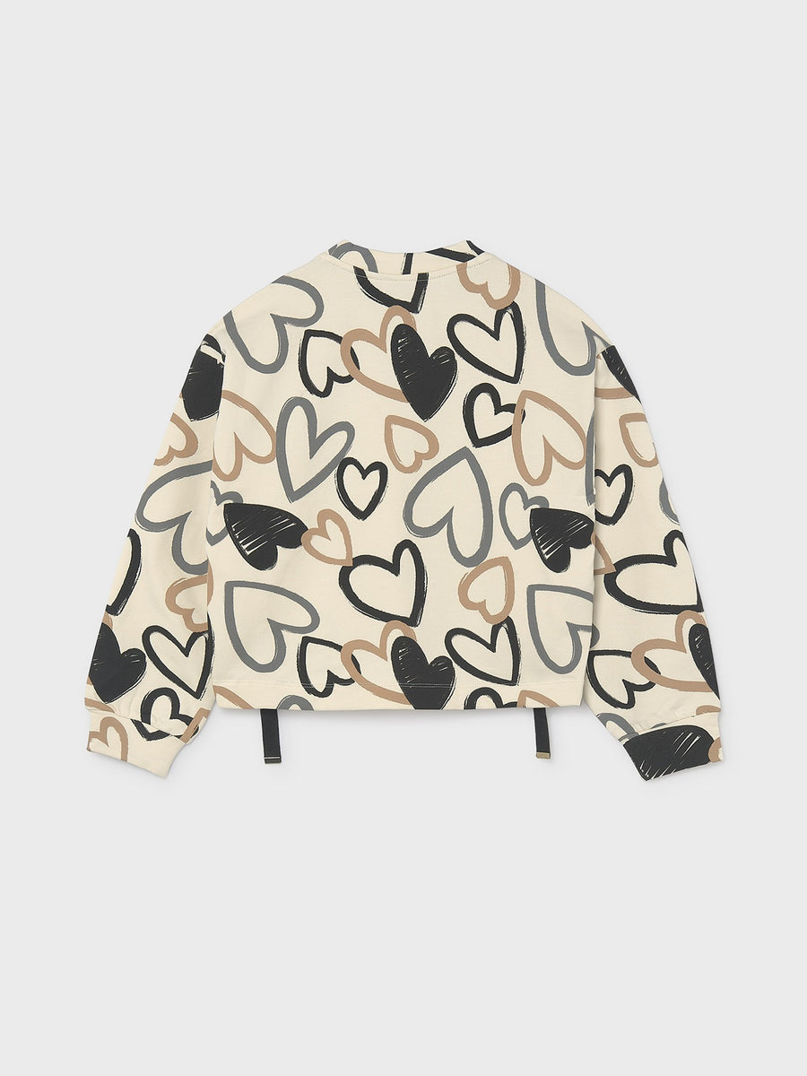 Sweat estampada Macchiato (Castanho Escuro)  para Menina - Mayoral