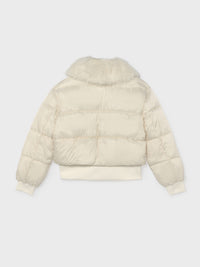 Blusão curto gola pelo Crú (Creme / Pérola)  para Menina - Mayoral
