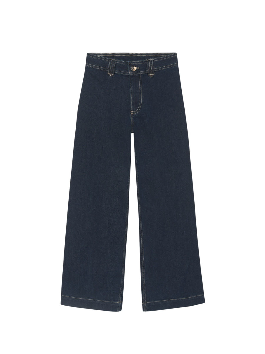 Calça denim wide leg Super escu (Marinho)  para Menina - Mayoral
