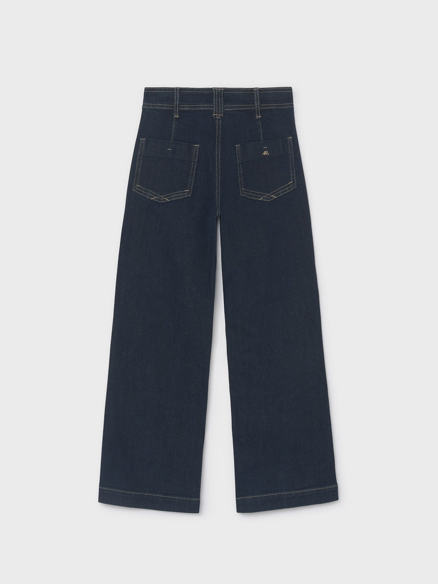 Calça denim wide leg Super escu (Marinho)  para Menina - Mayoral